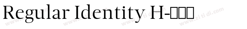 Regular Identity H字体转换
